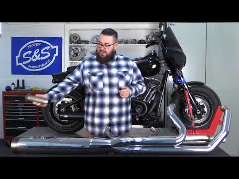 S&S Cycle - Sidewinder 2 into 1 Exhaust System for Touring Bikes