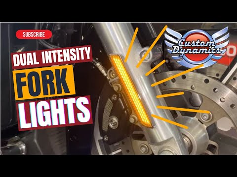 Custom Dynamics - LED Front Fork Lights Replace Factory Reflectors on H-D Motorcycles