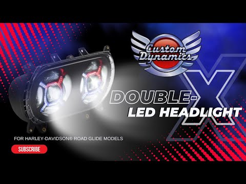 Custom Dynamics Double-X LED Headlight ( ProGLOW™ options sold separately)