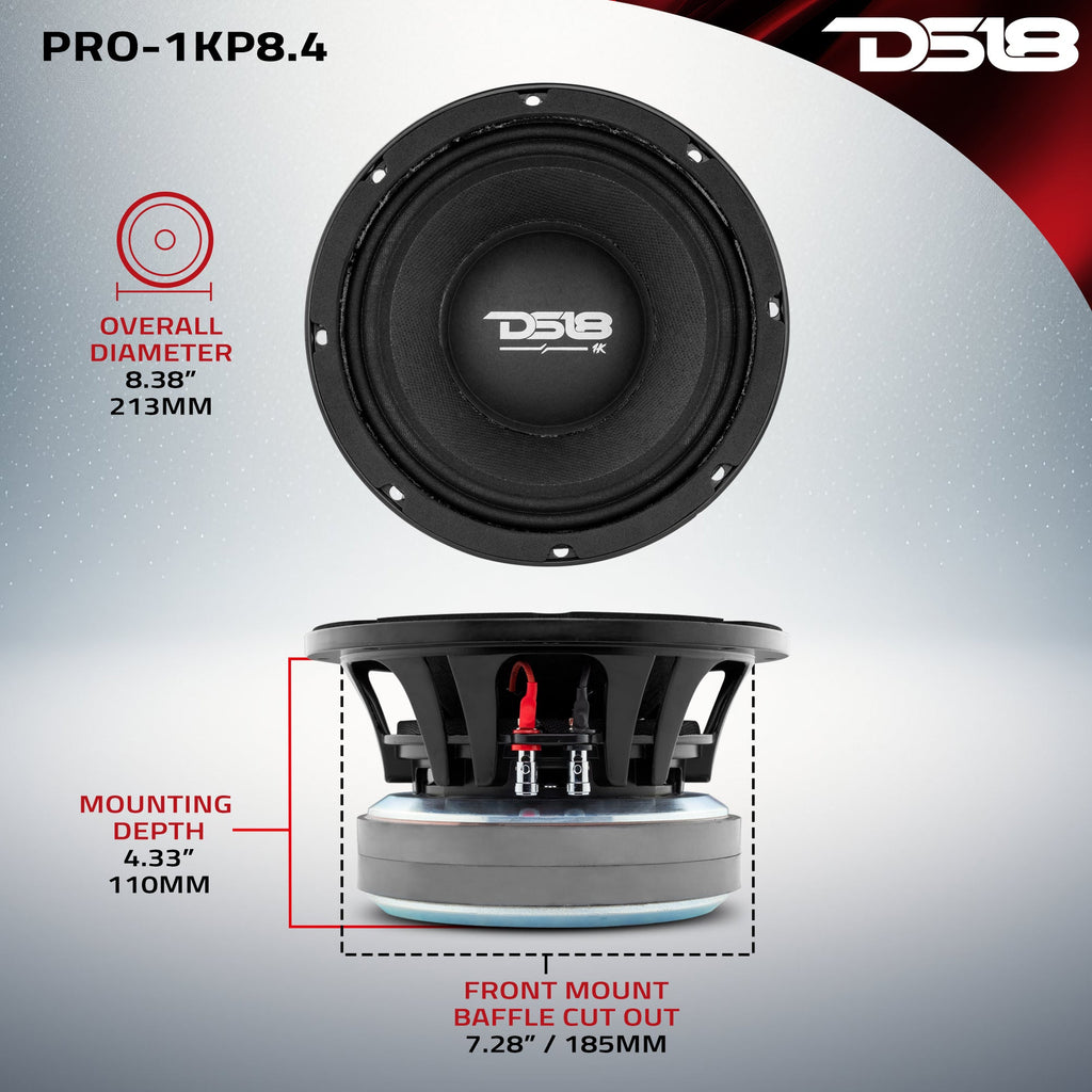 DS18 PRO-1KP8.4 PANCADÃO Mid-Bass Loudspeaker 8" 1000 Watts Rms 4-Ohm — image 7