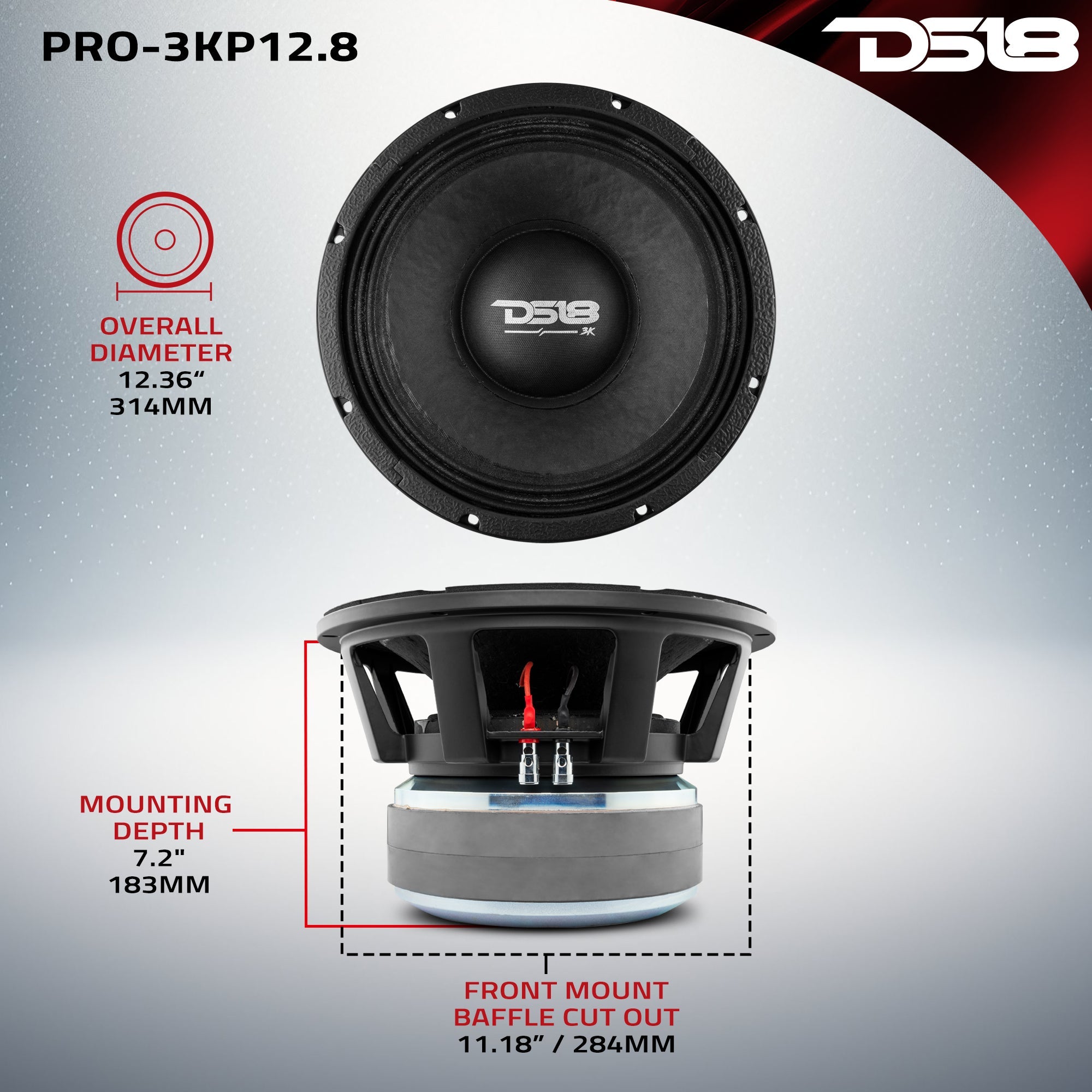 DS18 PRO-3KP12.8 PANCADÃO Mid-Bass Loudspeaker 12" 3000 Watts Rms 8-Ohm — image 7
