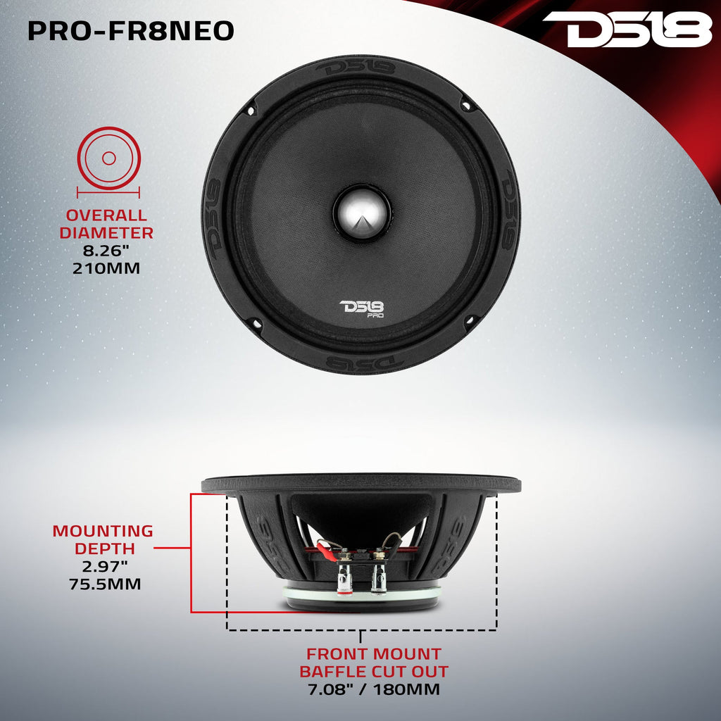 DS18 PRO-FR8NEO PRO 8" Neodymium Full-Range Bullet Loudspeaker 250 Watts Rms 4-Ohm — image 9