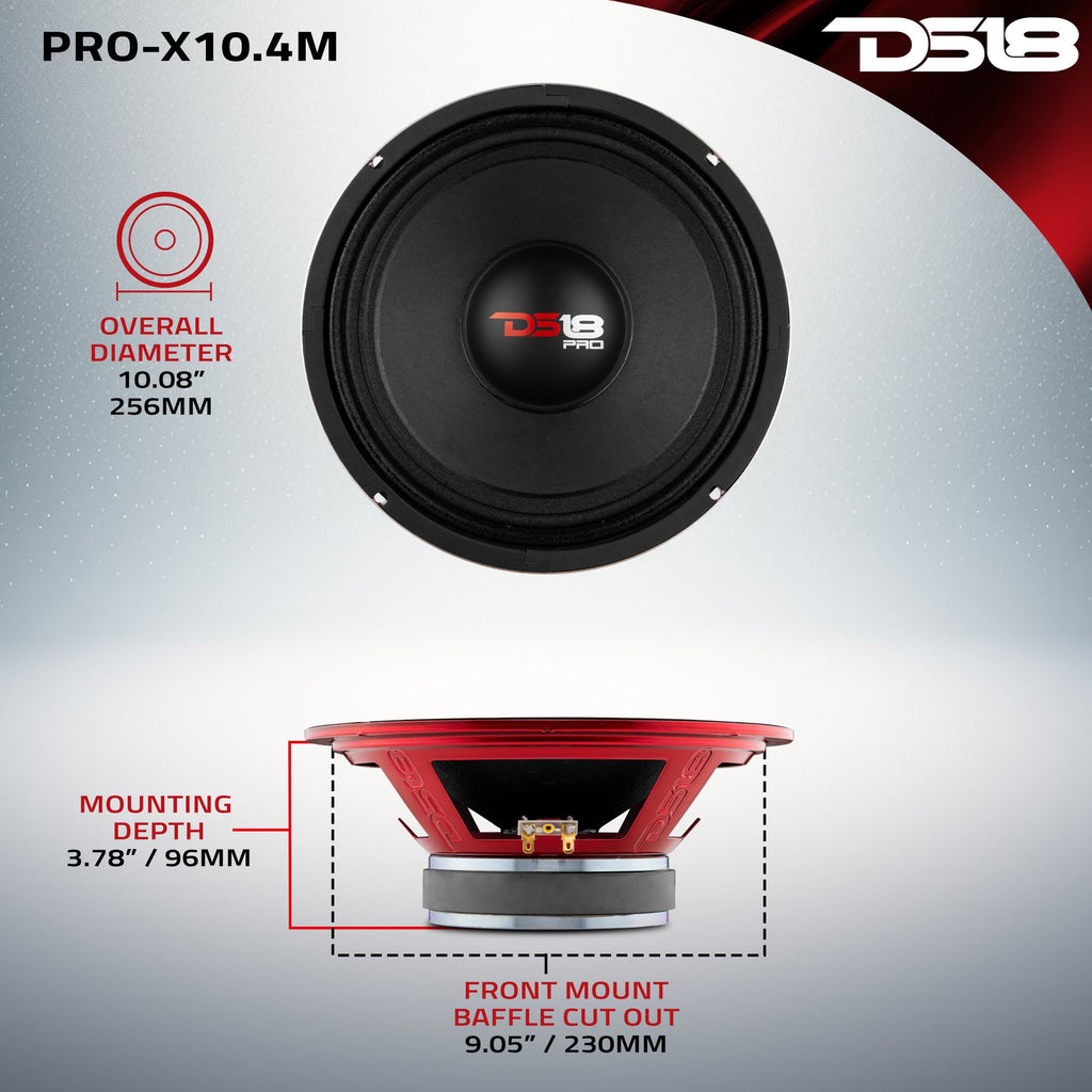 DS18 PRO-X10.4M PRO-X 10" Mid-Range Loudspeaker 300 Watts Rms 4-Ohm — image 7