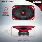 DS18 PRO-X46.4BM PRO-X 4x6” Mid-Range Loudspeaker with Bullet | 100W RMS 4-Ohm — image 7