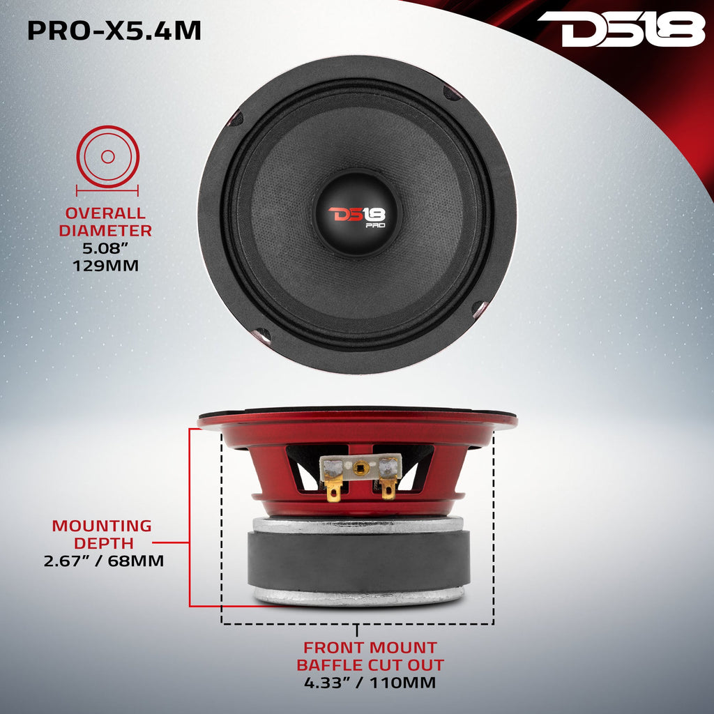 DS18 PRO-X5.4M PRO-X 5.25" Mid-Range Loudspeaker 150 Watts Rms 4-Ohm — image 7
