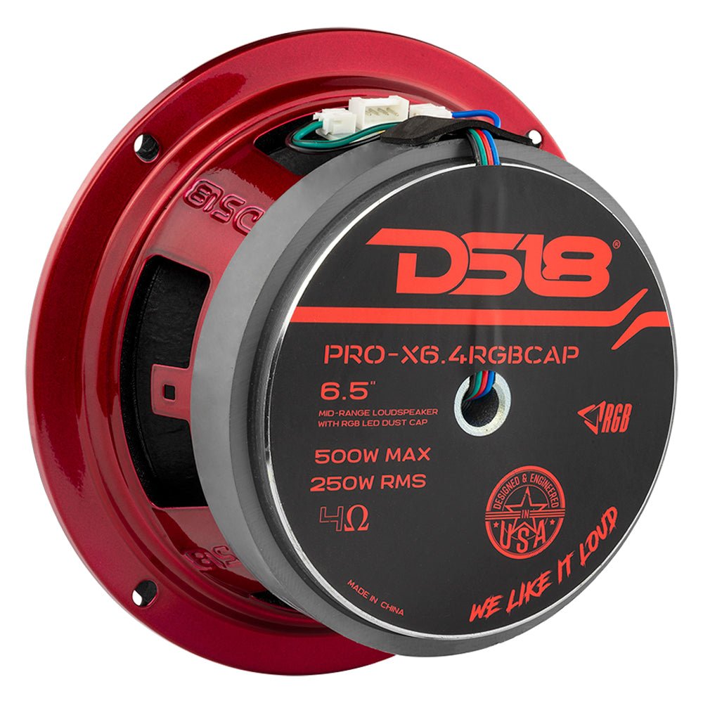 DS18 PRO-X6.4RGBCAP PRO-X 6.5" Mid-Range Loudspeaker with RGB Light Dust Cap 250 Watts Rms 4-Ohm — image 4