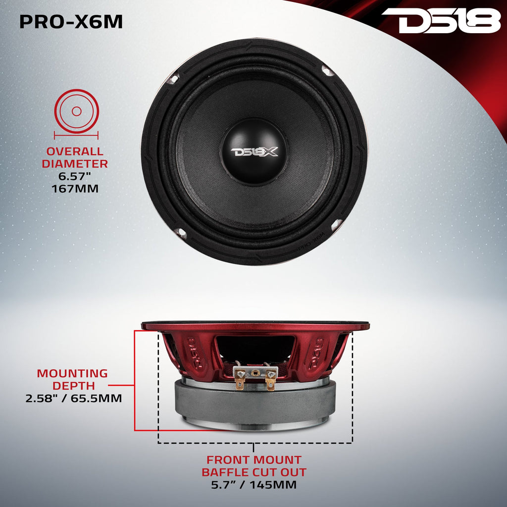 DS18 PRO-X6M PRO-X 6.5" Mid-Range Loudspeaker 250 Watts Rms 8-Ohm — image 7
