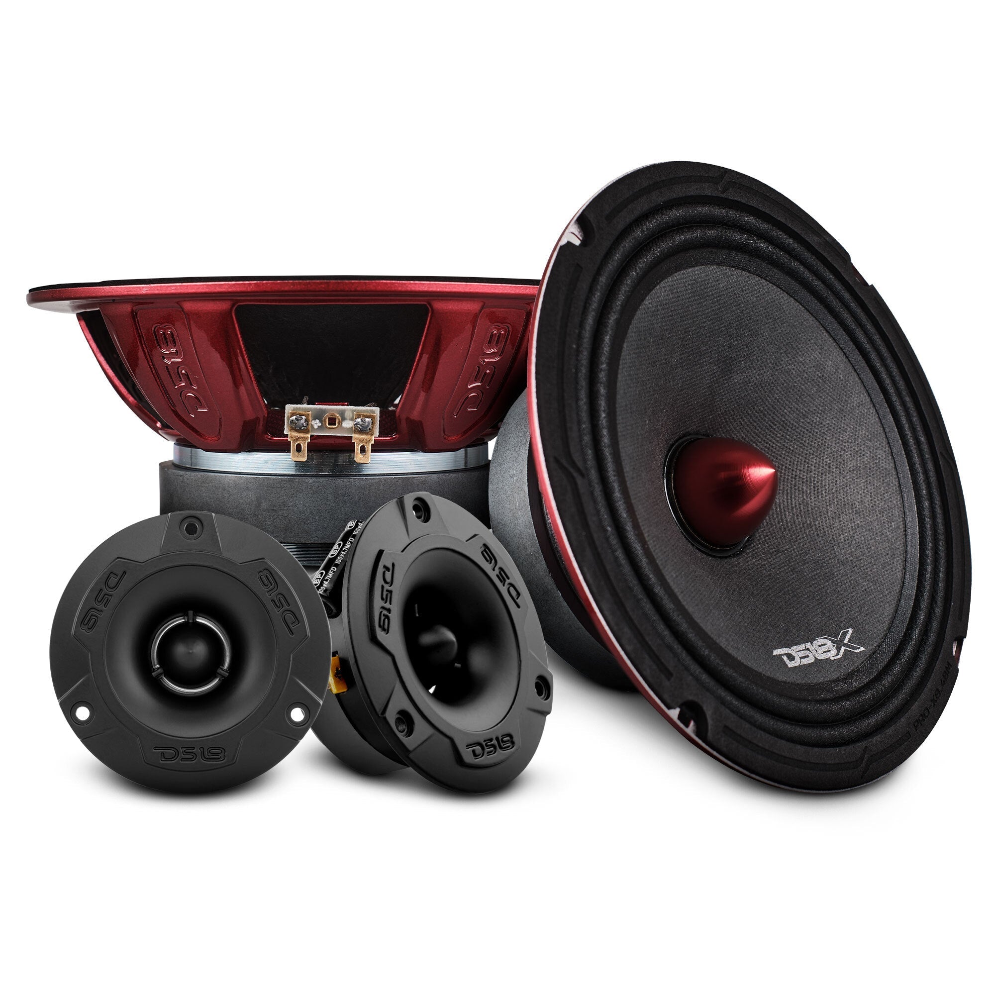 DS18 PRO-X8.4BMPK Pro Audio Loudspeakers & Tweeters Package - Pair PRO-X8.4BM + Pair of PRO-TW1X/BK — image 1