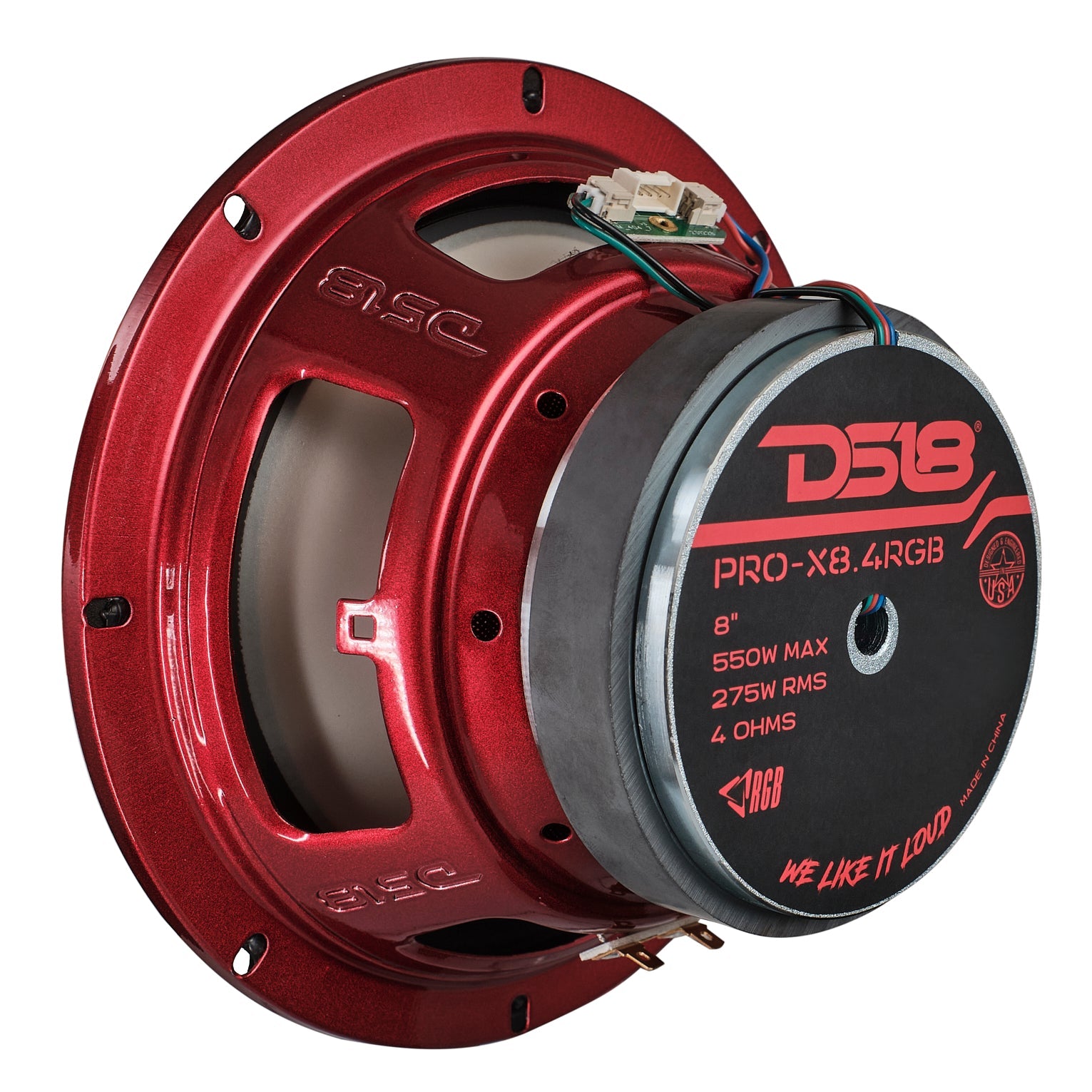 DS18 PRO-X8.4RGB 8" Mid-Range Loudspeaker with Dual RGB LED For Cone & Dust Cap 275 Watts 4-Ohm — image 6