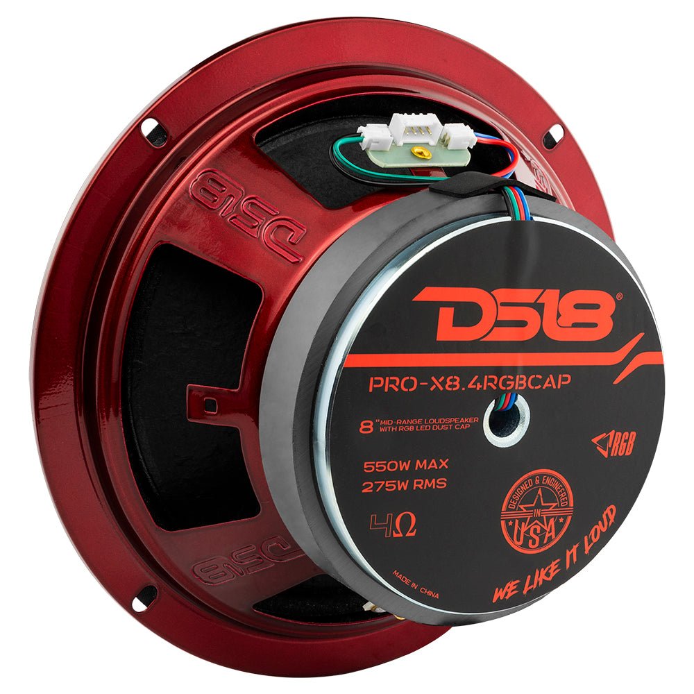 DS18 PRO-X8.4RGBCAP PRO-X 8" Mid-Range Loudspeaker with RGB Light Dust Cap 275 Watts Rms 4-Ohm — image 4