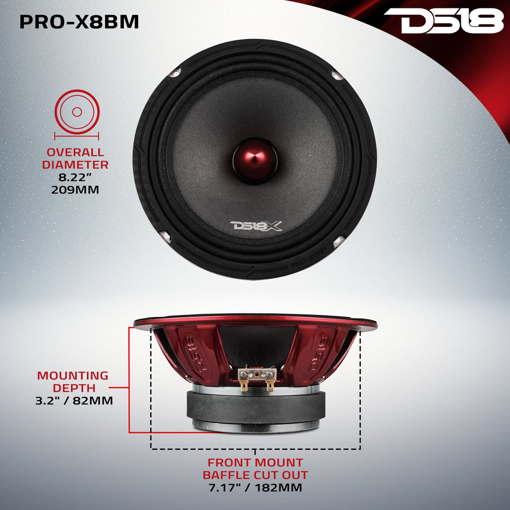 DS18 PRO-X8BM PRO-X 8" Mid-Range Bullet Loudspeaker | 275W RMS 8-Ohm — image 7