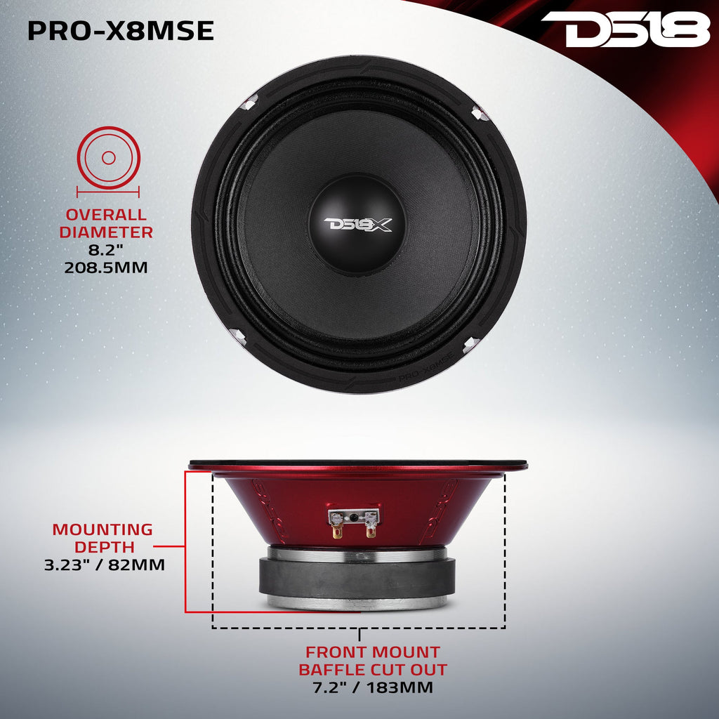 DS18 PRO-X8MSE PRO-X 8" Sealed Back Mid-Range Loudspeaker 275 Watts Rms 8-Ohm — image 7