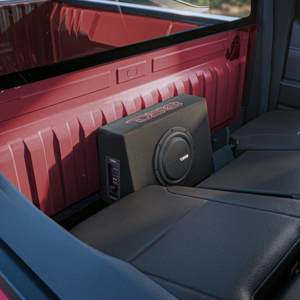 DS18 PU110A 10” Amplified Shallow Subwoofer Enclosure for Pickup Trucks — image 2