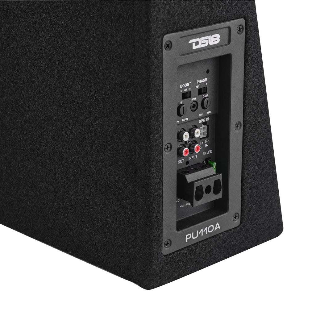 DS18 PU110A 10” Amplified Shallow Subwoofer Enclosure for Pickup Trucks — image 9