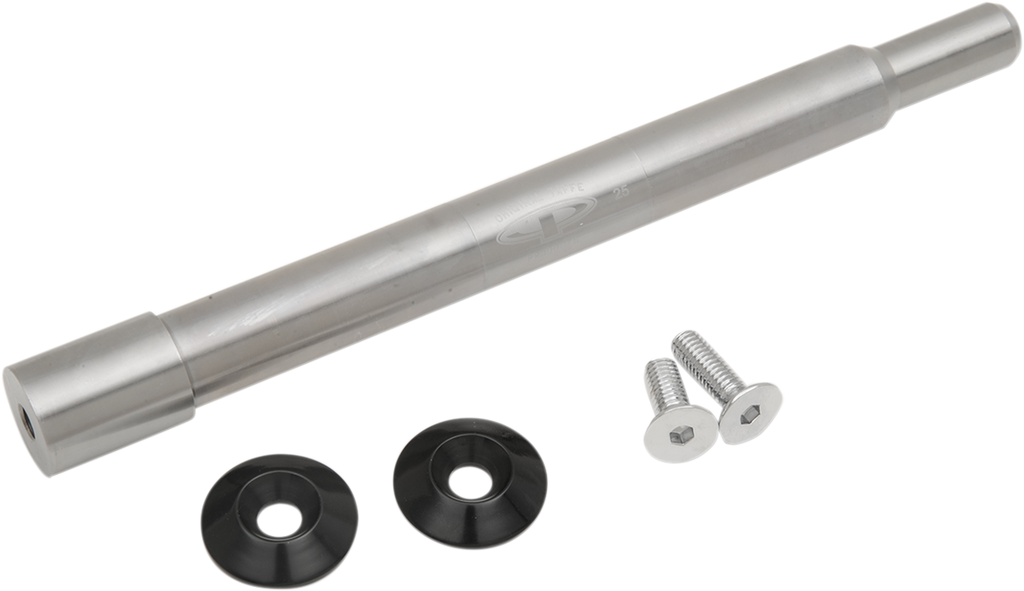PAUL YAFFE BAGGER NATION Y-Axle with Smooth Style Axle Cover Kit - Custom - Front - Black - 25 mm PYO:YAXLE-08-SM-B — image 1