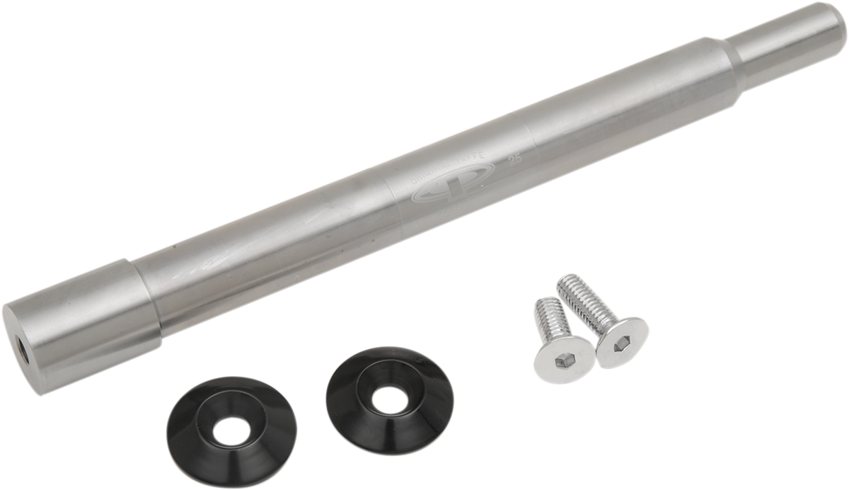 PAUL YAFFE BAGGER NATION Y-Axle with Smooth Style Axle Cover Kit - Custom - Front - Black - 25 mm PYO:YAXLE-08-SM-B — image 1