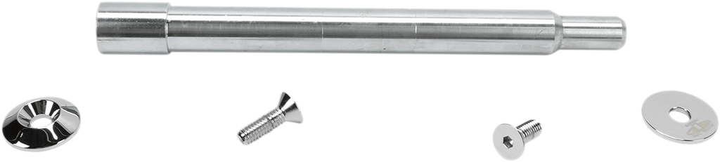 PAUL YAFFE BAGGER NATION Y-Axle with Smooth Style Axle Cover Kit - Custom - Front - Chrome - 25 mm PYO:YAXLE-08-SM-C — image 1