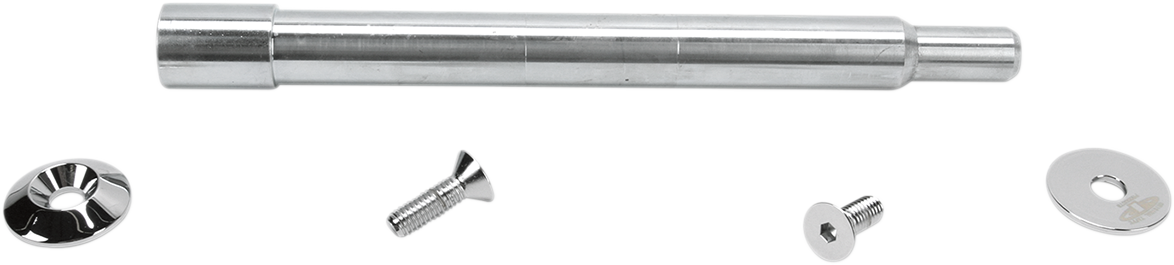 PAUL YAFFE BAGGER NATION Y-Axle with Smooth Style Axle Cover Kit - Custom - Front - Chrome - 25 mm PYO:YAXLE-08-SM-C — image 1