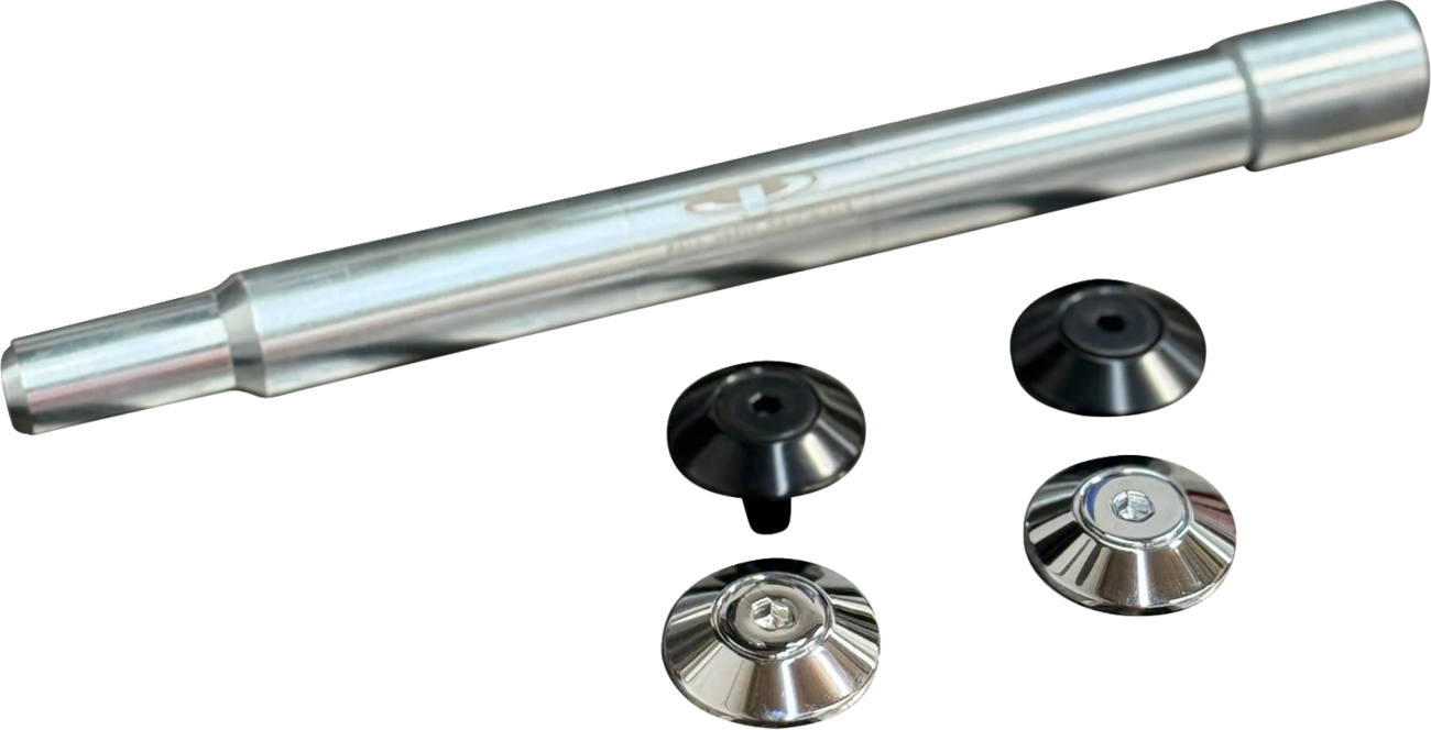 PAUL YAFFE BAGGER NATION Y-Axle with Smooth Style Axle Cover Kit - Custom - Front - Chrome - 25 mm PYO:YAXLE-08-SM-C — image 2