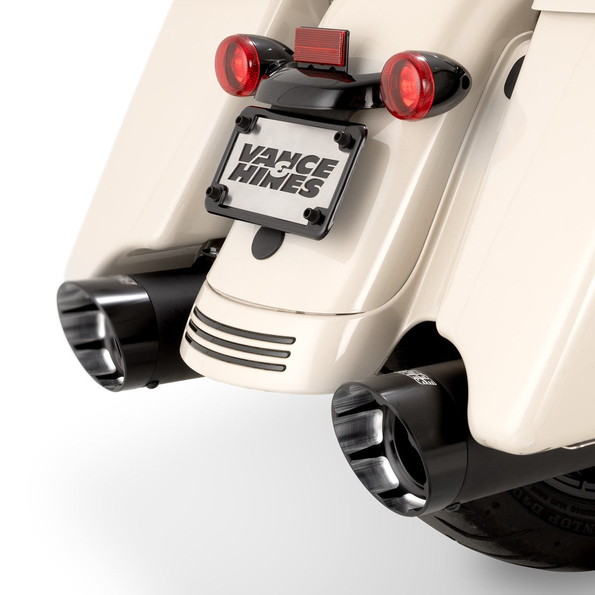 Vance & Hines Razorback 450 Slip-ons – Black – 47960 — manufacturer image 3