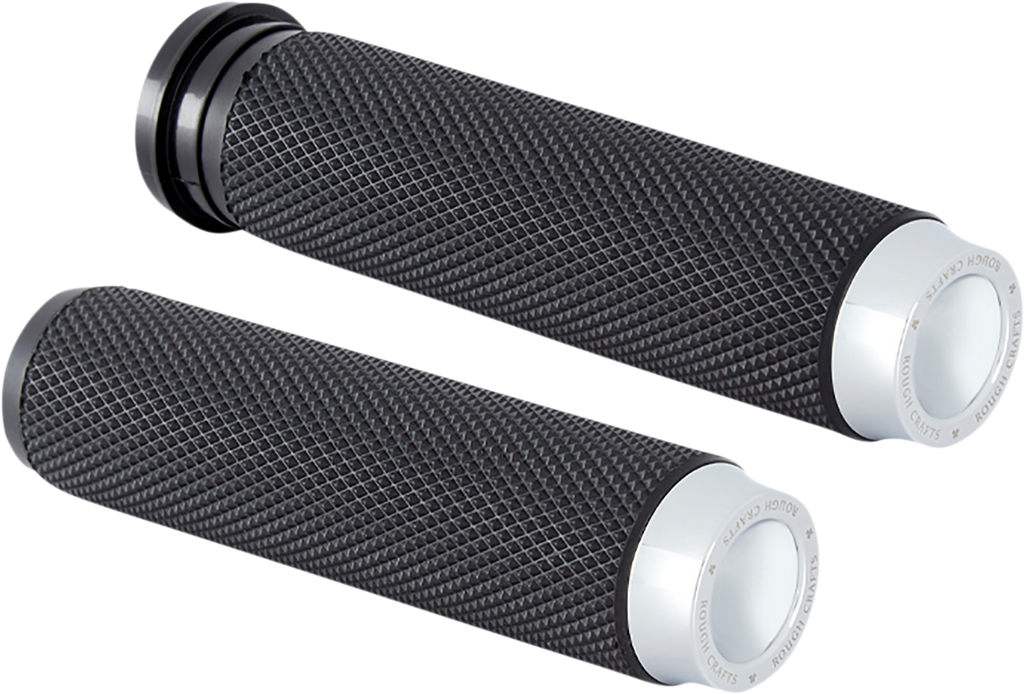 ROUGH CRAFTS Grips - Knurled - TBW - Chrome RC-500-003 — image 1