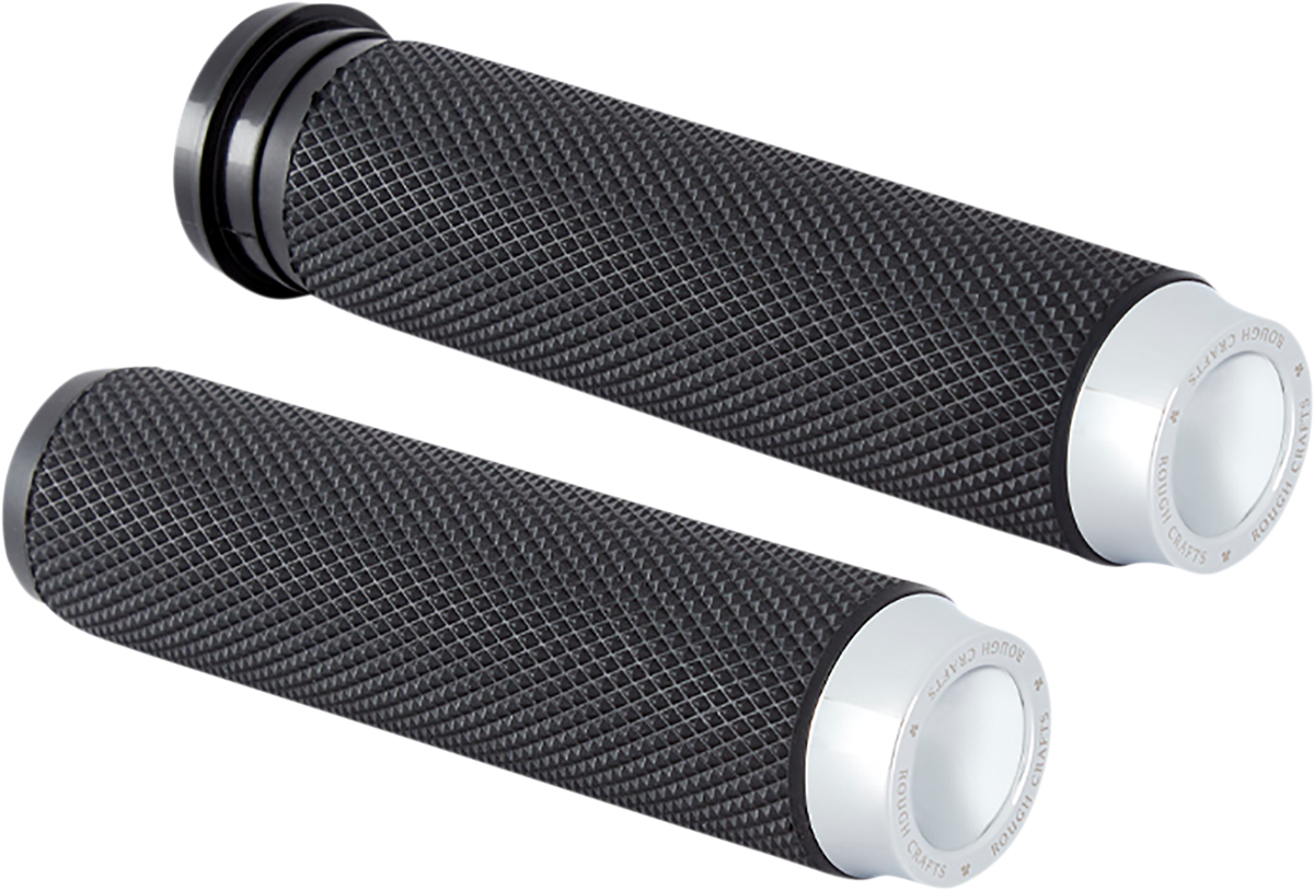 ROUGH CRAFTS Grips - Knurled - TBW - Chrome RC-500-003 — image 1