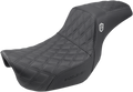 SADDLEMEN Pro Series SDC Performance Seat - w/o Backrest - Lattice Stitch/Lumbar Gripper - FLD/FXD '06-'17 SC80604D0 — image 1