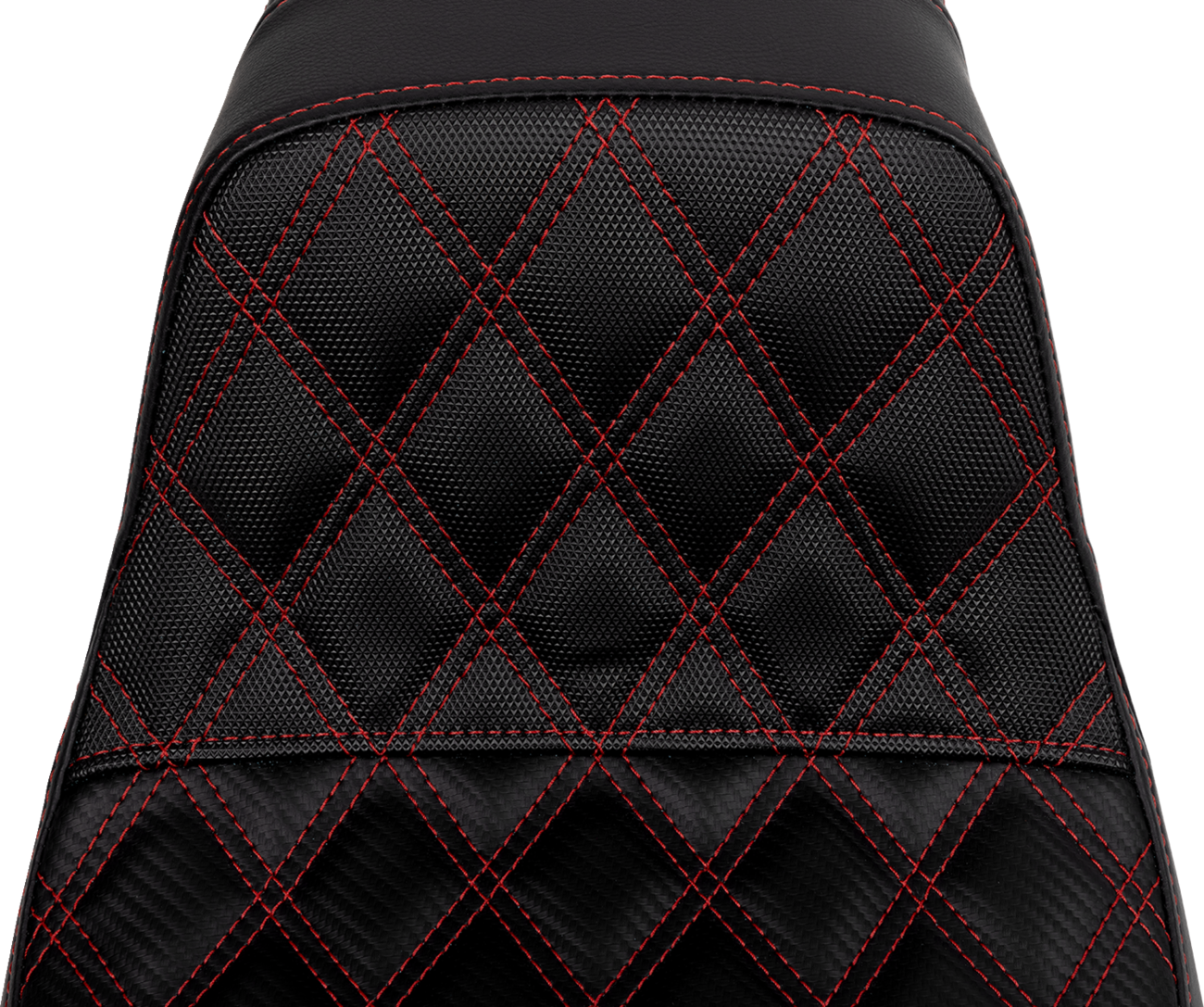 SADDLEMEN Pro Series SDC Performance Seat - Carbon Fiber/Lumbar Gripper - Red Stitch - Dyna '06-'17 SC80604RED — image 2