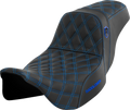 SADDLEMEN Pro Series SDC Performance Seat - w/o Backrest - Blue Stitch - FLH/FLT '08-'23 SC80807BLU — image 1