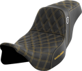 SADDLEMEN Pro Series SDC Performance Seat - w/o Backrest - Gold Stitch - FLH/FLT '08-'23 SC80807GOL — image 1