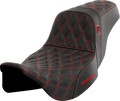 SADDLEMEN Pro Series SDC Performance Seat - w/o Backrest - Red Stitch - FLH/FLT '08-'23 SC80807RED — image 1