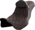 SADDLEMEN Pro Series SDC Performance Seat - w/ Backrest - Red Stitch - FLH/FLT '08-'23 SC80807REDRT — image 1