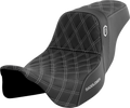 SADDLEMEN Pro Series SDC Performance Seat - w/o Backrest - Silver Stitch - FLH/FLT '08-'23 SC80807SIL — image 1