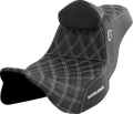 SADDLEMEN Pro Series SDC Performance Seat - w/ Backrest - White Stitch - FLH/FLT '08-'23 SC80807WHIRT — image 1