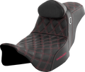 SADDLEMEN Pro Series SDC Performance Seat - w/ Backrest - Wine Berry Stitch - FLH/FLT '08-'23 SC80807WINRT — image 1