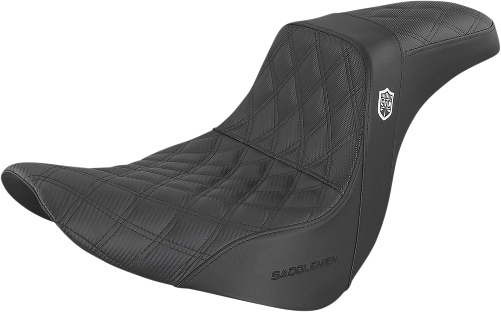 SADDLEMEN Pro Series SDC Performance Seat - w/o Backrest - Lattice Stitch/Lumbar Gripper - FL/FX '18-'24 SC81829D0 — image 1