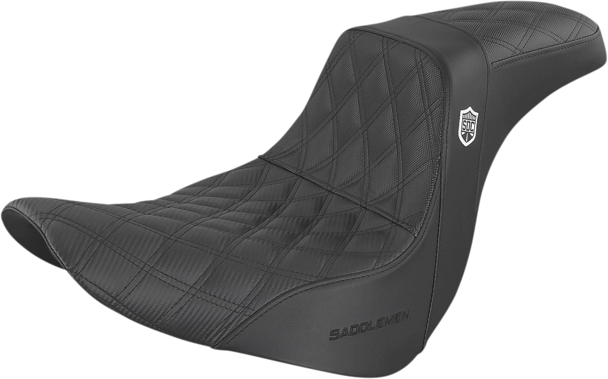 SADDLEMEN Pro Series SDC Performance Seat - w/o Backrest - Lattice Stitch/Lumbar Gripper - FL/FX '18-'24 SC81829D0 — image 1
