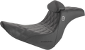 SADDLEMEN Pro Series SDC Performance Seat - w/ Backrest - Lattice Stitch/Lumbar Gripper - FL/FX '18-'24 SC81829DB0 — image 1