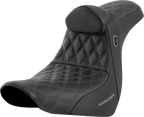 SADDLEMEN Pro Series SDC Performance Seat - w/ Backrest - Gray Stitch - FL/FX '18-'23 SC81829GRERT — image 1