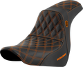 SADDLEMEN Pro Series SDC Performance Seat - w/o Backrest - Orange Stitch - FL/FX '18-'20 SC81829ORA — image 1