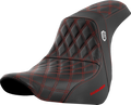 SADDLEMEN Pro Series SDC Performance Seat - w/o Backrest - Red Stitch - FL/FX '18-'20 SC81829RED — image 1