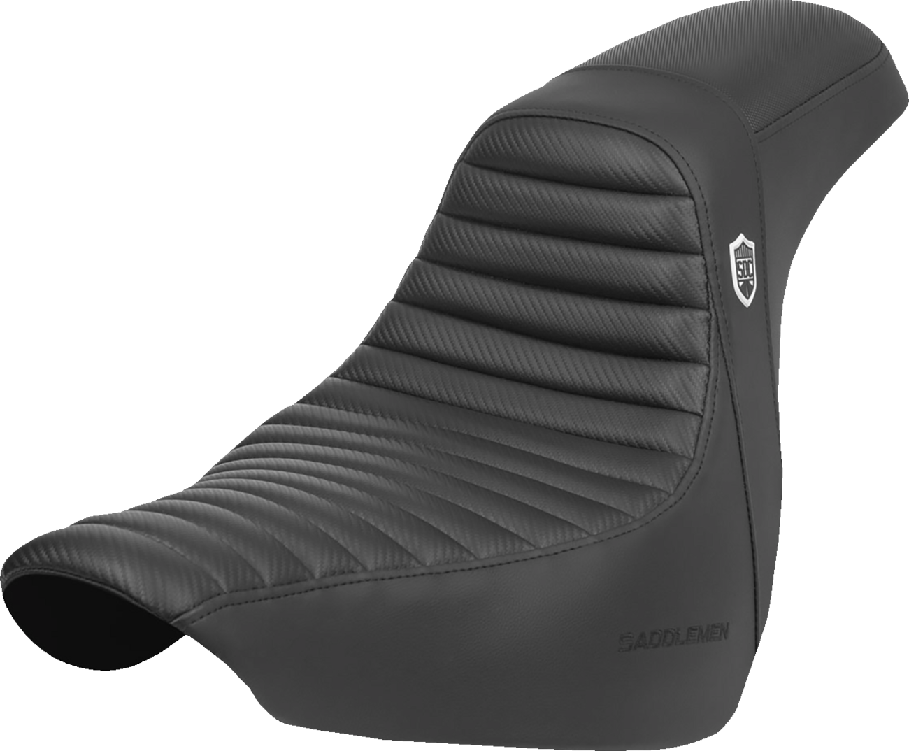 SADDLEMEN Pro Series SDC Performance Seat - w/o Backrest - Tuck-n-Roll/Carbon Fiber - Gripper - FL/FX '18-'24 SC81829T — image 1