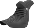 SADDLEMEN Pro Series SDC Performance Seat - w/ Backrest - Tuck-n-Roll/Carbon Fiber - Gripper - FLSB/FX '18-'24 SC81829TB — image 1