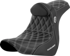SADDLEMEN Pro Series SDC Performance Seat - w/ Backrest - White Stitch - FL/FX '18-'23 SC81829WHIRT — image 1
