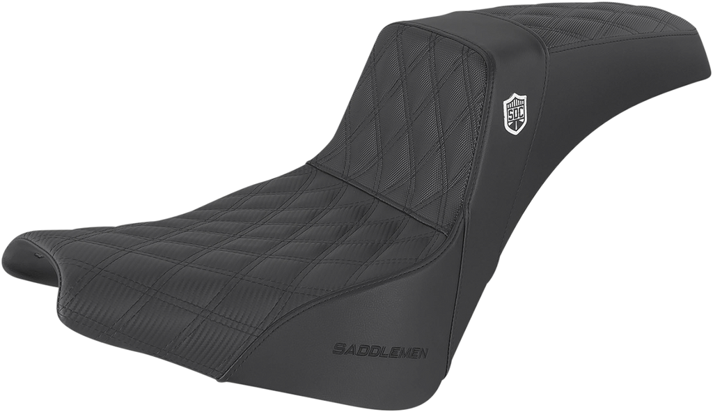 SADDLEMEN Pro Series SDC Performance Seat - w/o Backrest - Lattice Stitch/Lumbar Gripper - FX '18-'24 SC81830D0 — image 1