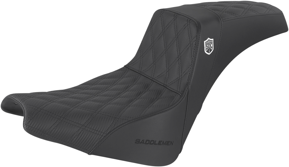 SADDLEMEN Pro Series SDC Performance Seat - w/o Backrest - Lattice Stitch/Lumbar Gripper - FX '18-'24 SC81830D0 — image 1