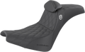 SADDLEMEN Pro Series SDC Performance Seat - w/ Backrest - Lattice Stitch/Lumbar Gripper - FX/FL '18-'24 SC81830DB0 — image 1