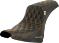 SADDLEMEN Pro Series SDC Performance Seat - w/o Backrest - Gold Stitch - FXBB/FXST '18-'23 SC81830GOL — image 1