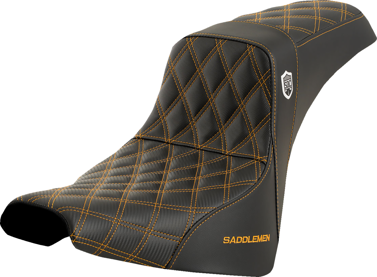SADDLEMEN Pro Series SDC Performance Seat - w/o Backrest - Gold Stitch - FXBB/FXST '18-'23 SC81830GOL — image 1