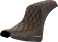SADDLEMEN Pro Series SDC Performance Seat - w/o Backrest - Orange Stitch - FXBB/FXST '18-'23 SC81830ORA — image 1